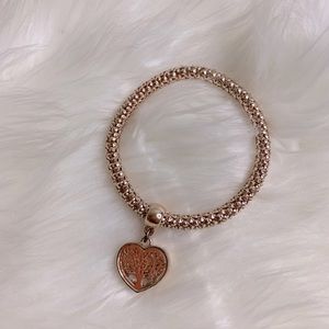 Tree of Life Heart Edition Charm Bracelet with Real Austrian Crystals